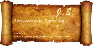 Jankovszky Sarolta névjegykártya